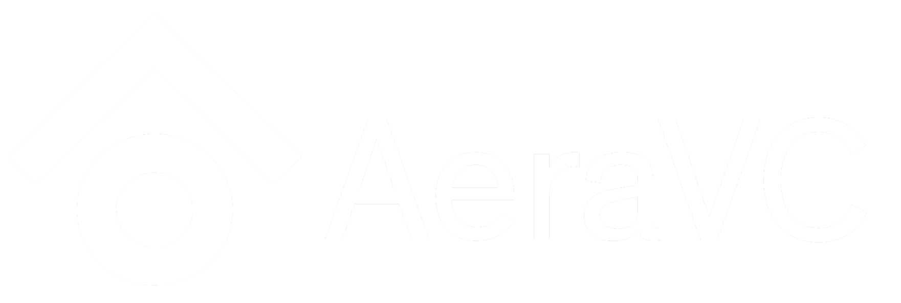 Aera VC Logo with word - White